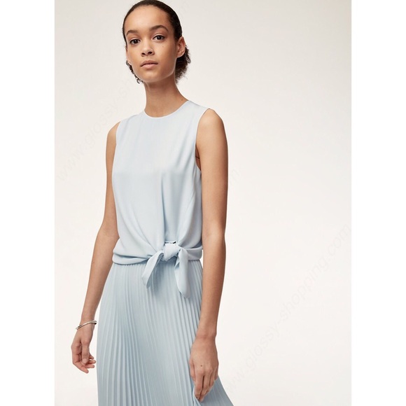 Aritzia Tops - Aritzia Babaton Hopkins Blouse In Vert Mousse